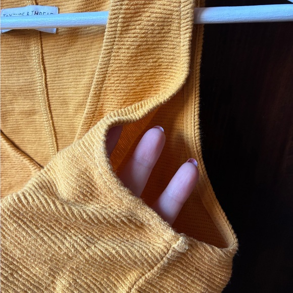 MADEWELL TEXTURE & THREAD BUTTON-FRONT TIE TANK TOP in TUNGSTEN GLOW (Size:M) - Picture 8 of 9